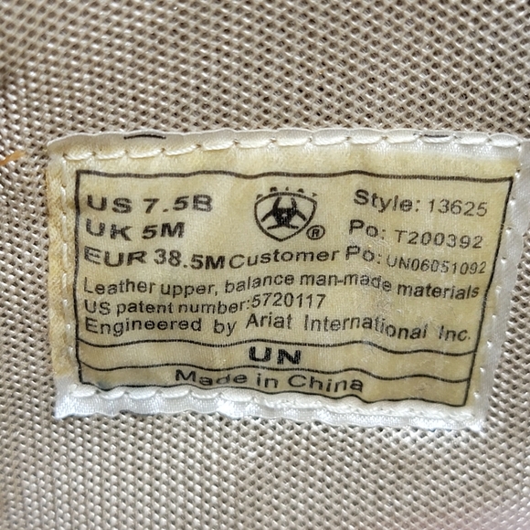 Ariat Brown Leather Cowgirl Western Boots Pull On Pointed 13625 Womens Size 7.5B - Picture 5 of 11